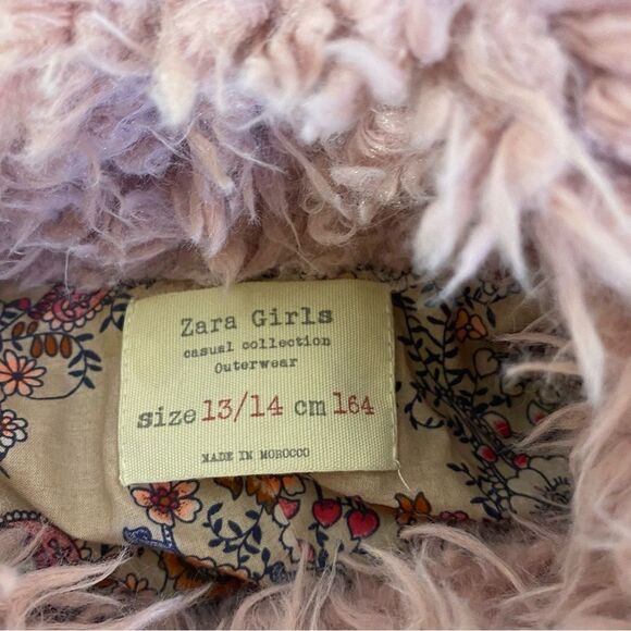 ZARA Kids pink faux fur fuzzy Barbiecore vest 13-14 - Picture 6 of 7